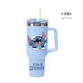 Copa Térmica de Café Lilo & Stitch com Canudo, Copo Térmico de Aço Inoxidável Isolado a Vácuo de 40oz para Bebidas Geladas, Copo de Viagem para Uso Externo