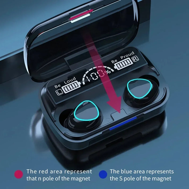 Fones de Ouvido M10 Originais Bluetooth Sem Fio Earpods Esportivos Estéreo Cancela Ruído Fones de Ouvido com Microfone Caixa de Som Gamer