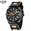 Relógios Masculinos LIGE Fashion Marca Top Luxo Silicone Esporte Relógio Masculino Quartzo Data Relógio à Prova D'Água Cronógrafo Relógio Masculino