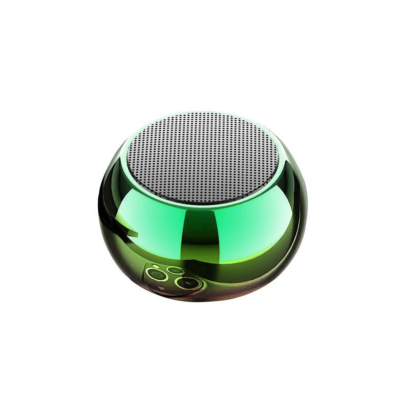 Caixa de Som Bluetooth Wireless Flash M3 Portátil Pequena em Aço Metal Gun Pesada com Subwoofer Mini E