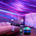 Projetor Galaxy USB Aurora 5V Luz Noturna 360° Rotativa, Luzes Coloridas GB com Controle Remoto para Decoração de Sala de Home Theater