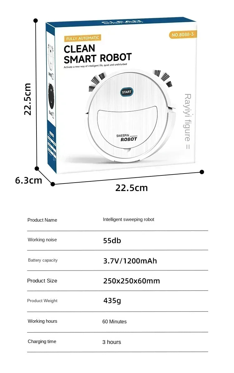 Robô de Limpeza Inteligente USB Três em Um Robô Aspirador e Mopa para Cozinha Eletrodoméstico de Limpeza de Piso